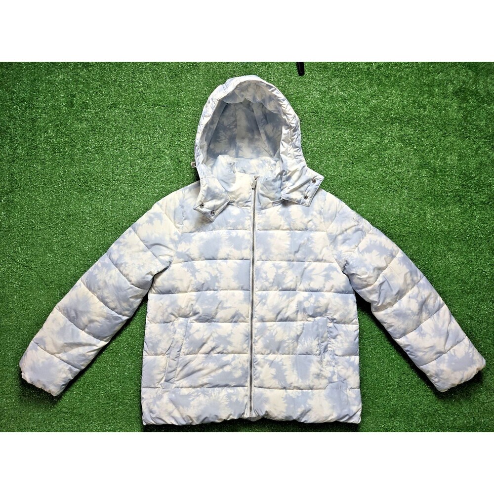 Calvin Klein Performance Puffer Jacket – Blue/White Tie-Dye – Women’s Large - Picture 2 of 16